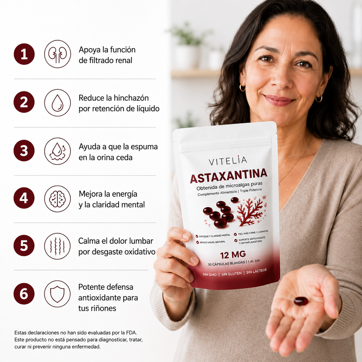 Astaxantina 12mg: El antioxidante más potente de la naturaleza
