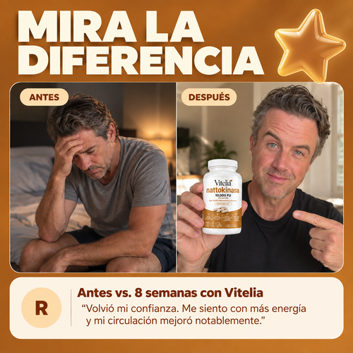 Nattokinasa 10.000 FU de potencia clínica