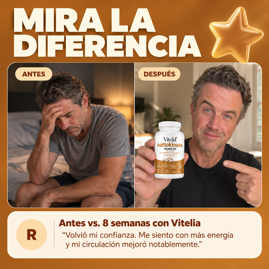Nattokinasa 10.000 FU de potencia clínica