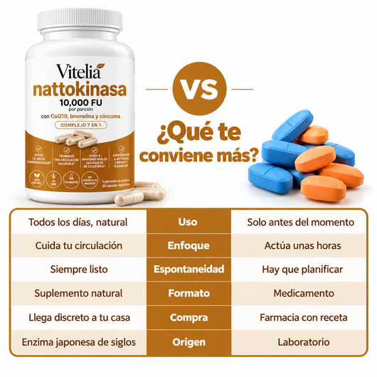 Nattokinasa 10.000 FU de potencia clínica