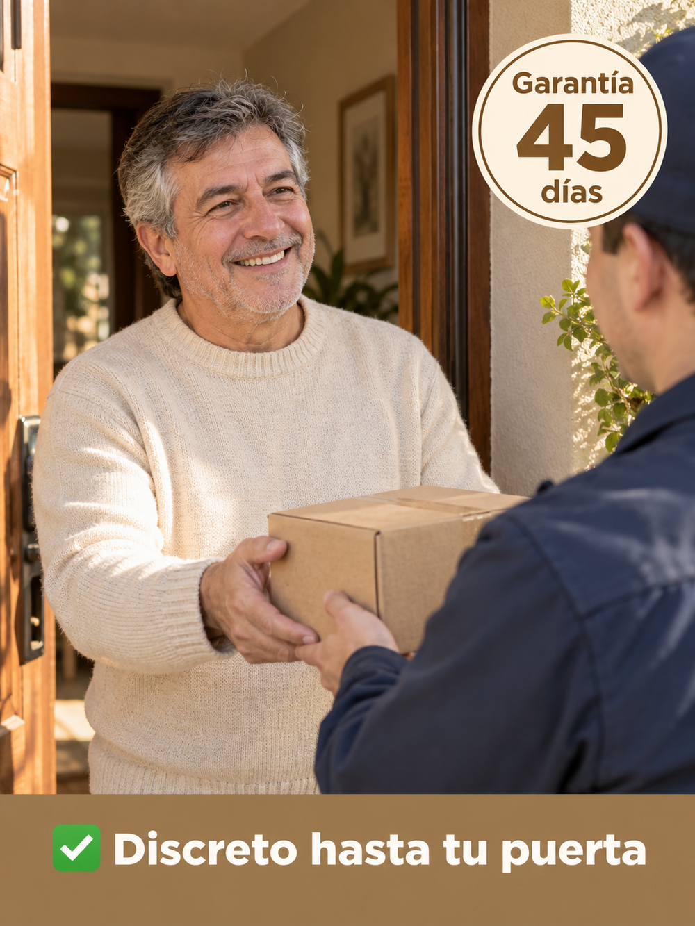 5. Discreto, fácil y con garantía de 45 días